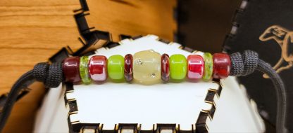 Black, Burgundy, and Lime Paracord Show Lead - Image 4