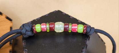 Black, Burgundy, and Lime Paracord Show Lead - Image 2