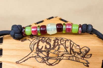 Black, Burgundy, and Lime Paracord Show Lead - Image 3