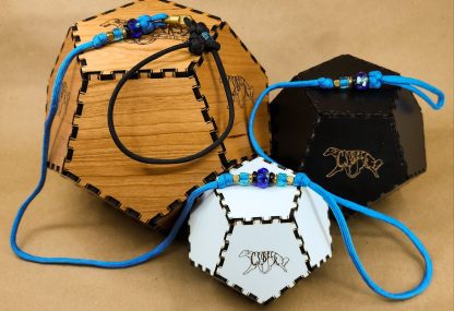 Black, Blue, and Brass Paracord Show Lead with Collar for Toy Dog/Puppy