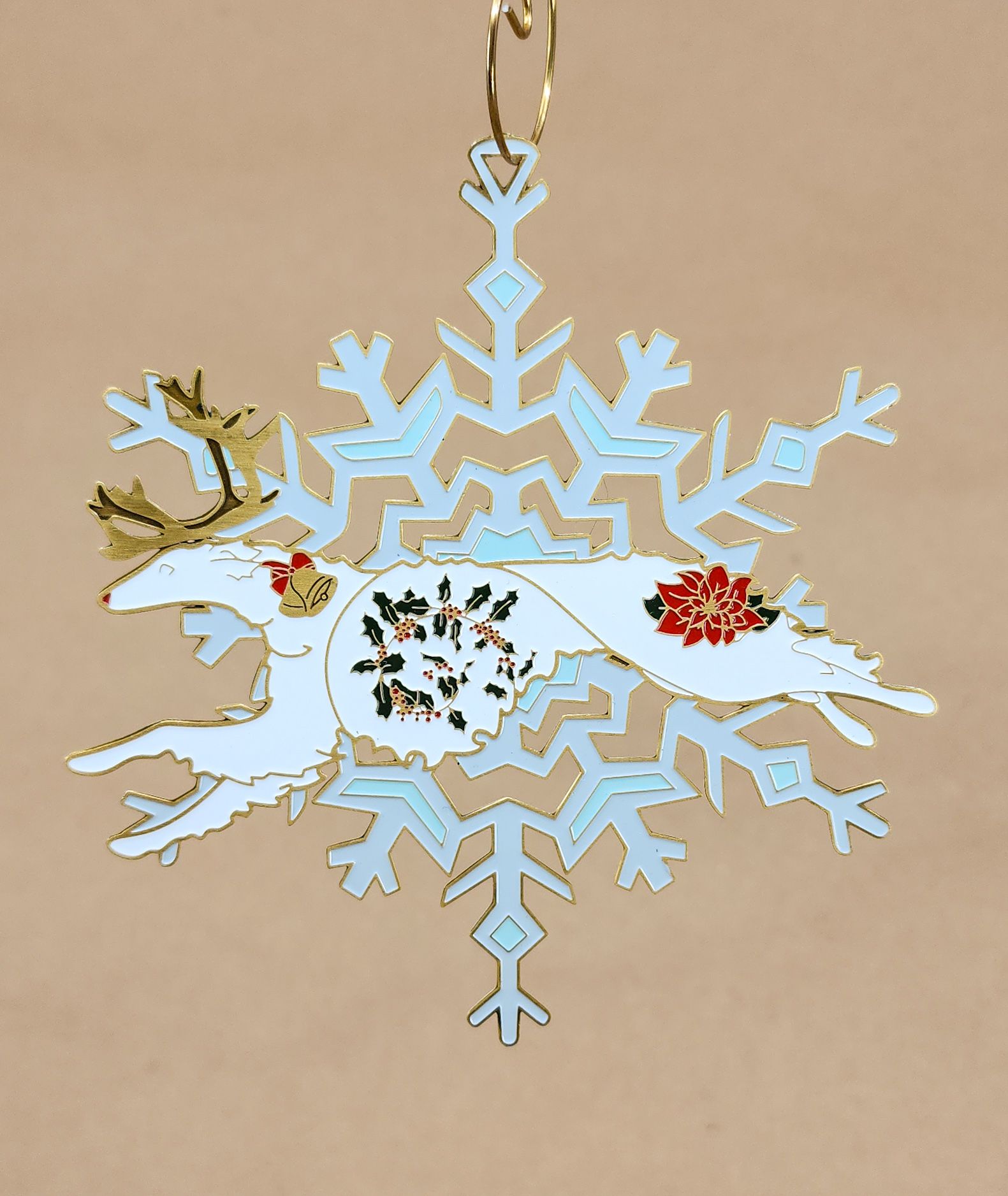Silken Reinhound Ornaments