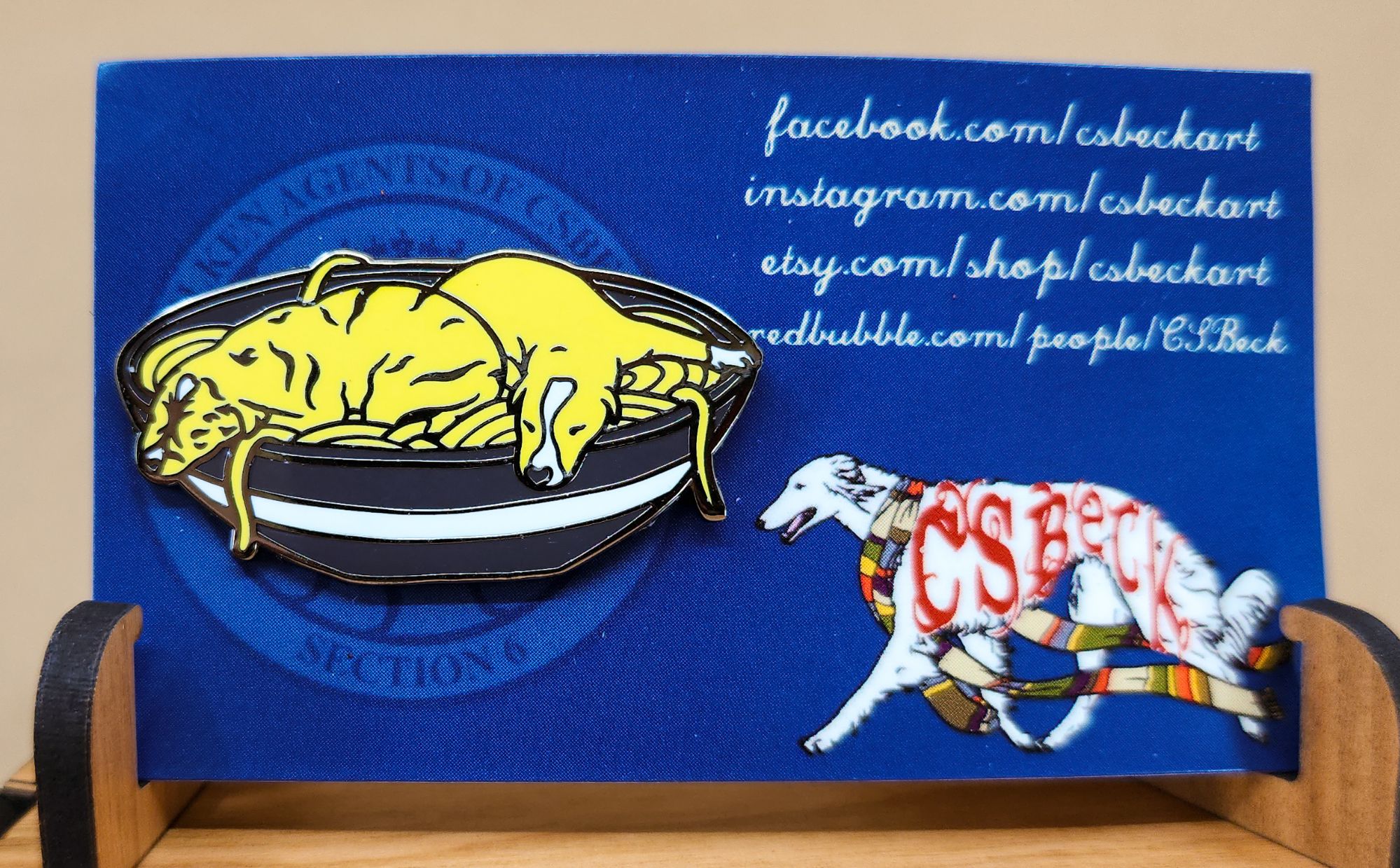 Noodle Bowl Puppies Hard Enamel Pin - Image 2