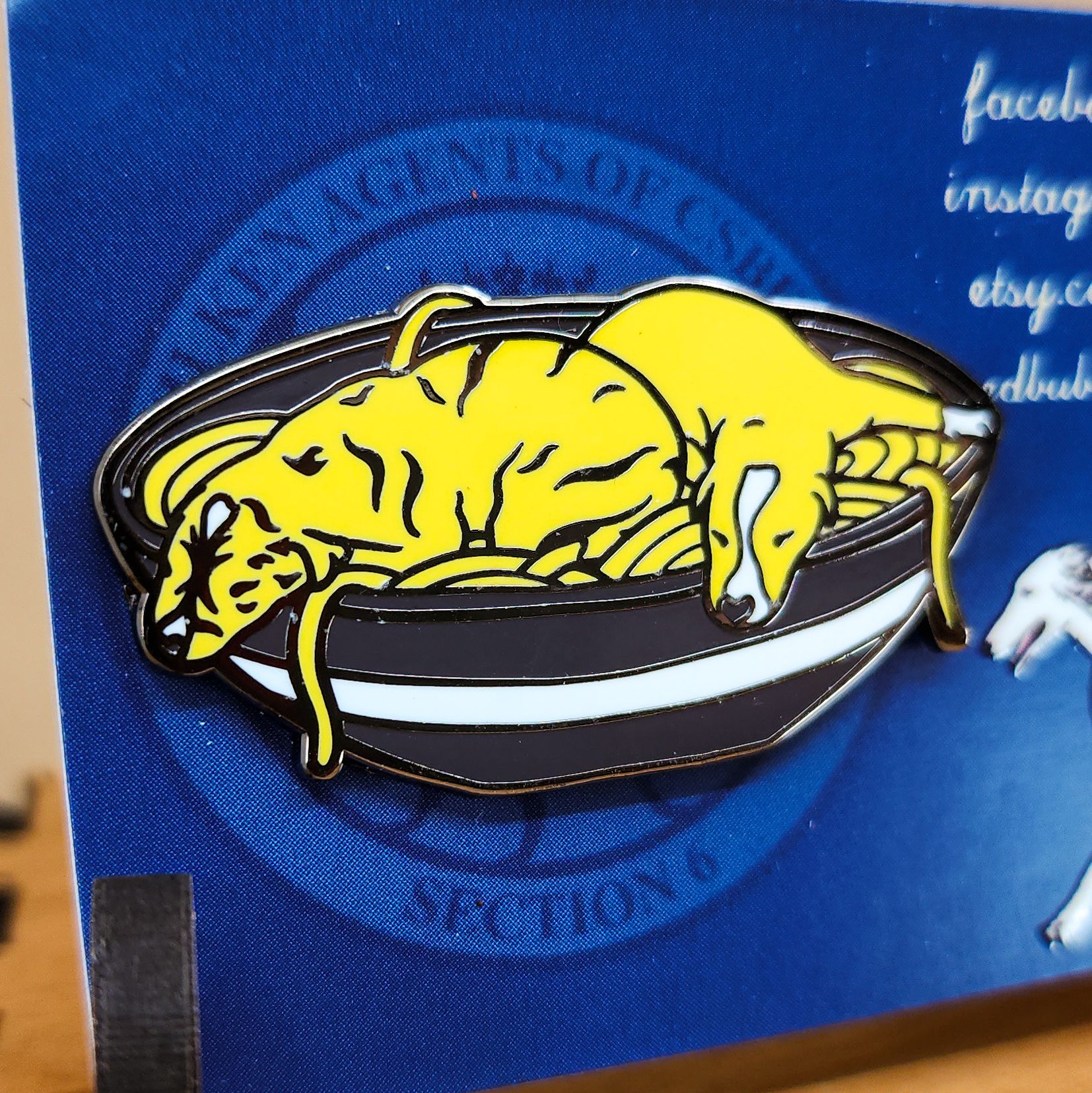 Noodle Bowl Puppies Hard Enamel Pin