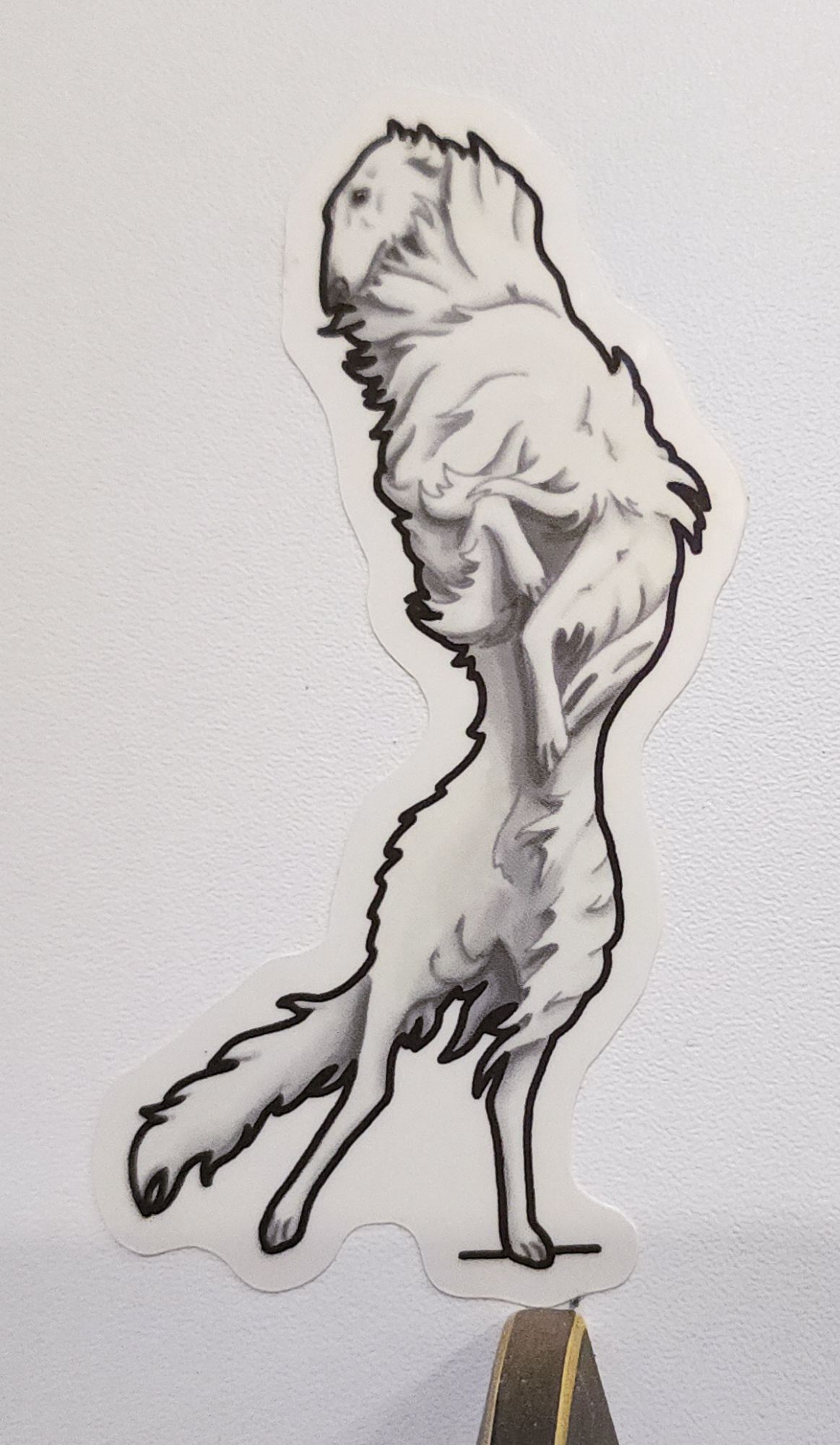 Dancing Borzoi Luster Sticker - Image 2