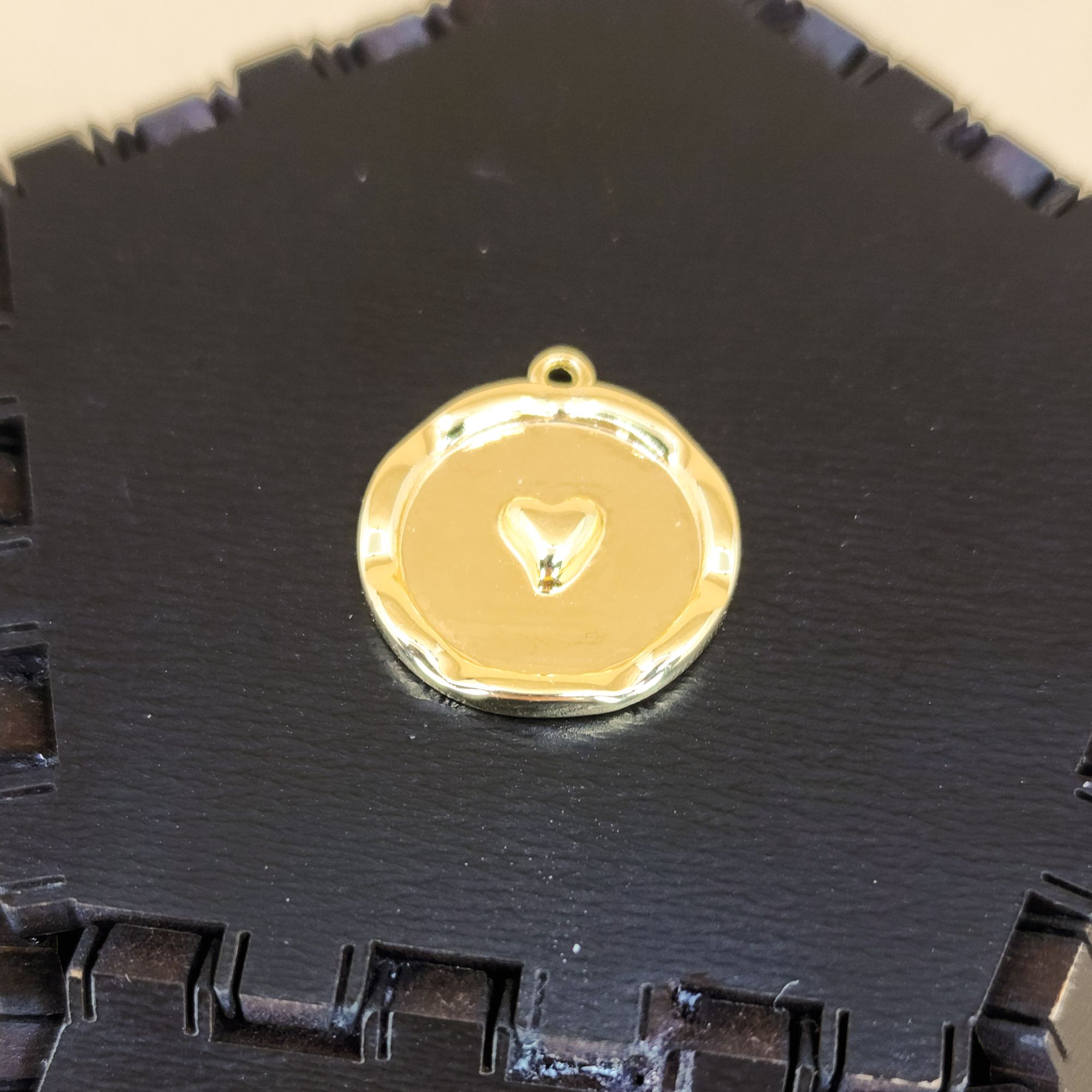 Gold Silken Windhound Heart Pendant - Image 4