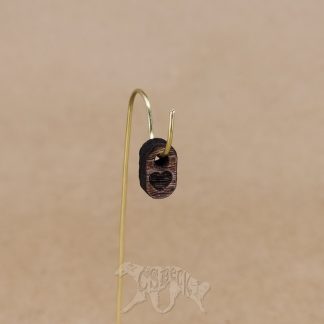 Tiny Heart Charm - Solid Leopardwood – .39″ x .24″