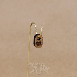 Tiny Heart Charm - Solid Cherry - .39" x .24"