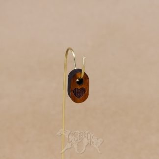 Tiny Heart Charm - MDF core Padauk – .48″ x .27″