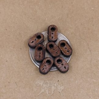 Tiny Semicolon Charm - Solid Leopardwood – .39″ x .24″