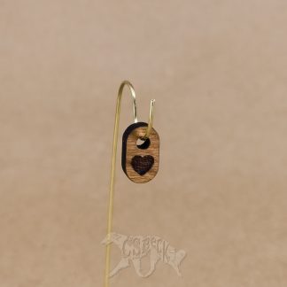 Tiny Heart Charm - Solid Cherry - .48" x .27"
