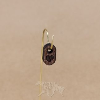 Tiny Heart Charm - Solid Leopardwood – .48″ x .27″