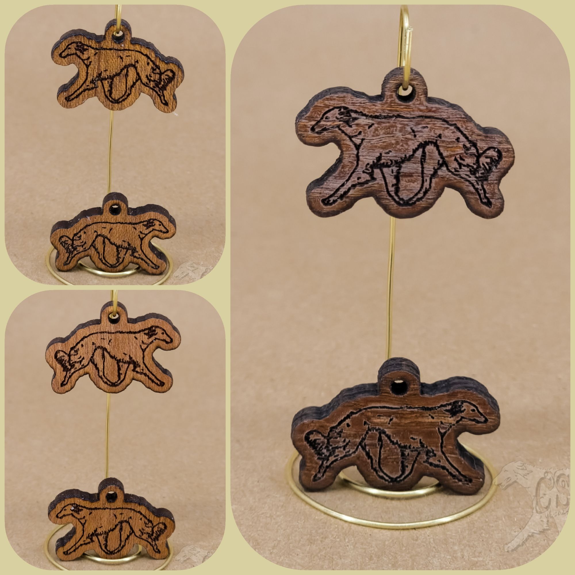 Silken Windhound Shaped Earrings