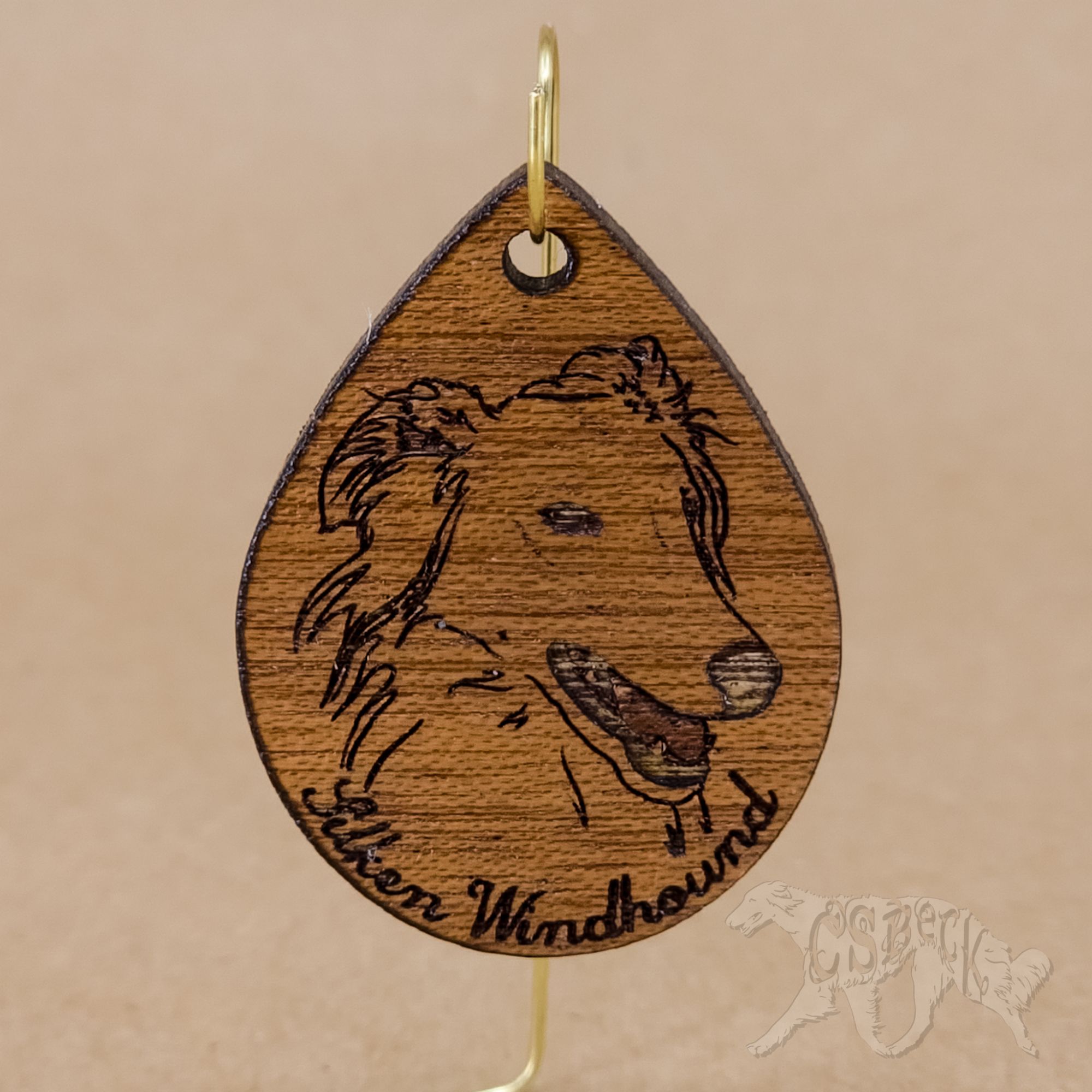 Silken Windhound Portrait Pendants & Keyrings - Image 5