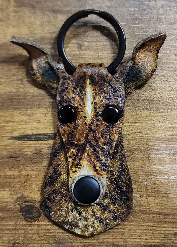 Custom Greyhound/Whippet Keychain - Image 4