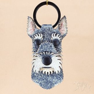 Custom Miniature Schnauzer Keychain