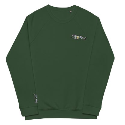 Unisex organic raglan sweatshirt - Image 2