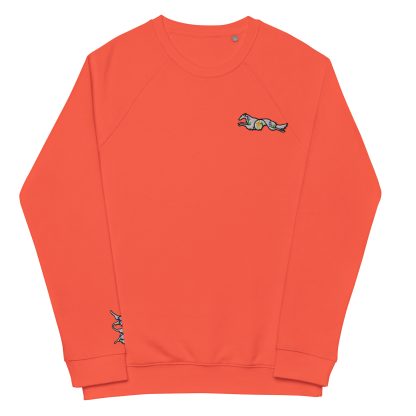 Unisex organic raglan sweatshirt - Image 4