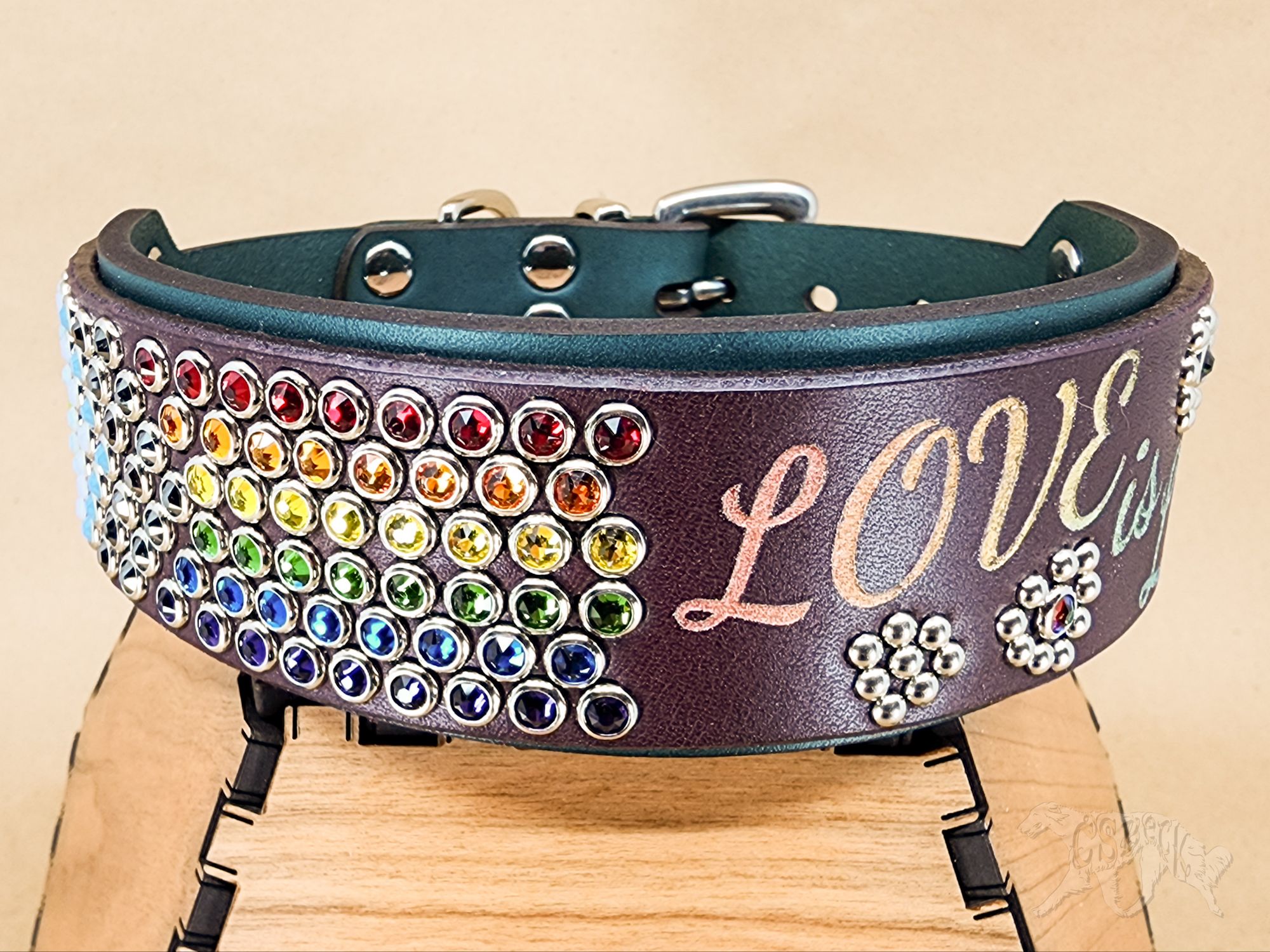 "Progress/Love is Love" Collar ~15" - Image 2