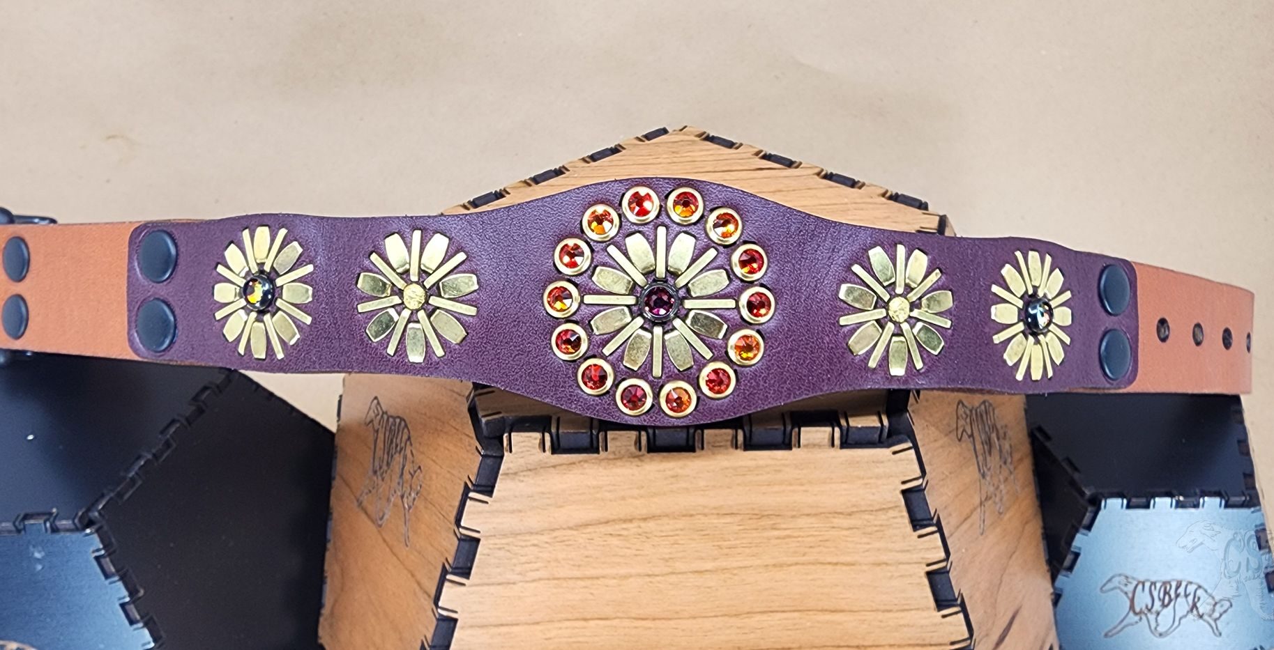 "Fall Flowers" Collar ~13"