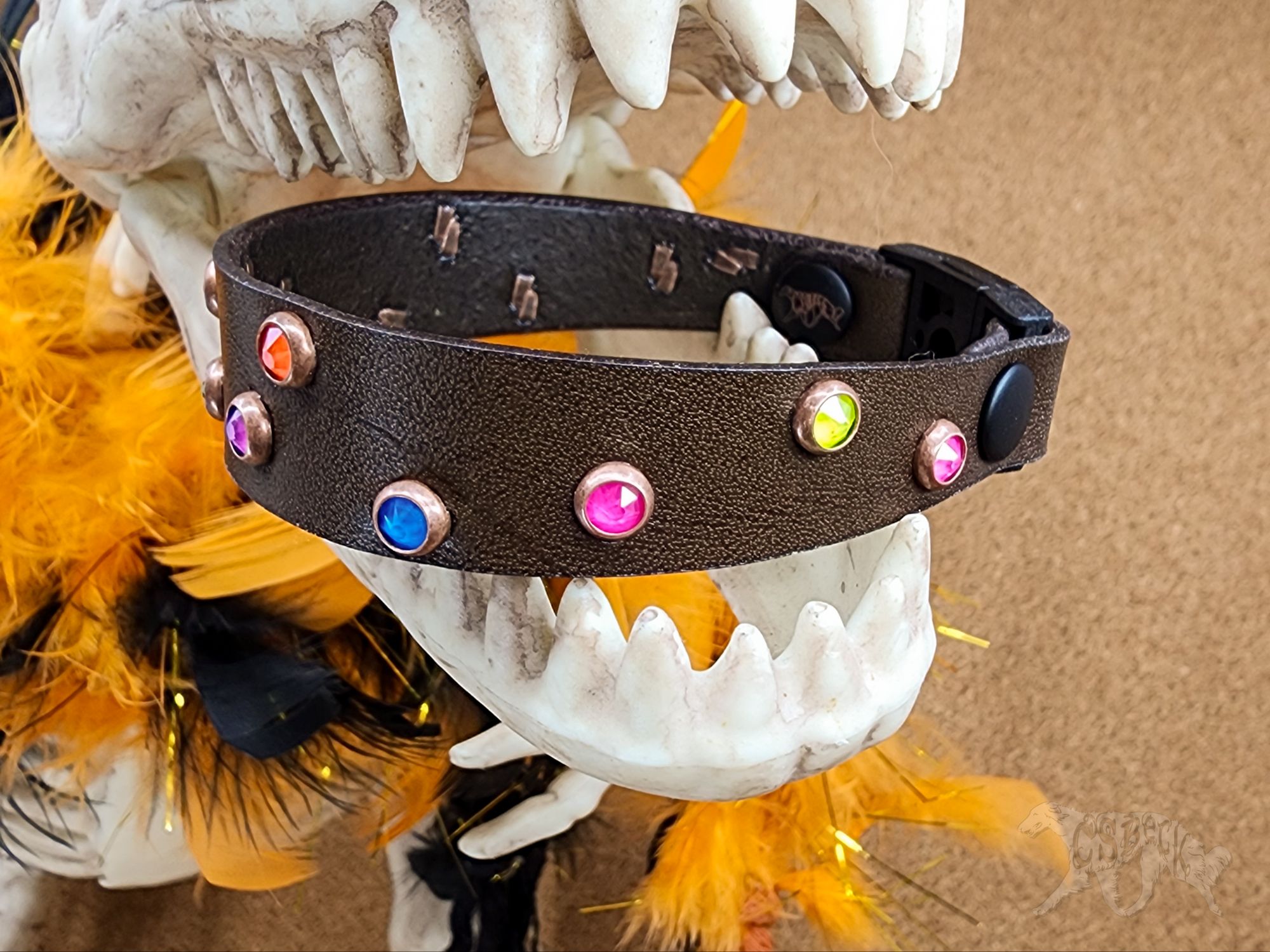 "Cosmic Brownie" Cat/Toy Dog Tag Collar ~7 7/8" - Image 4