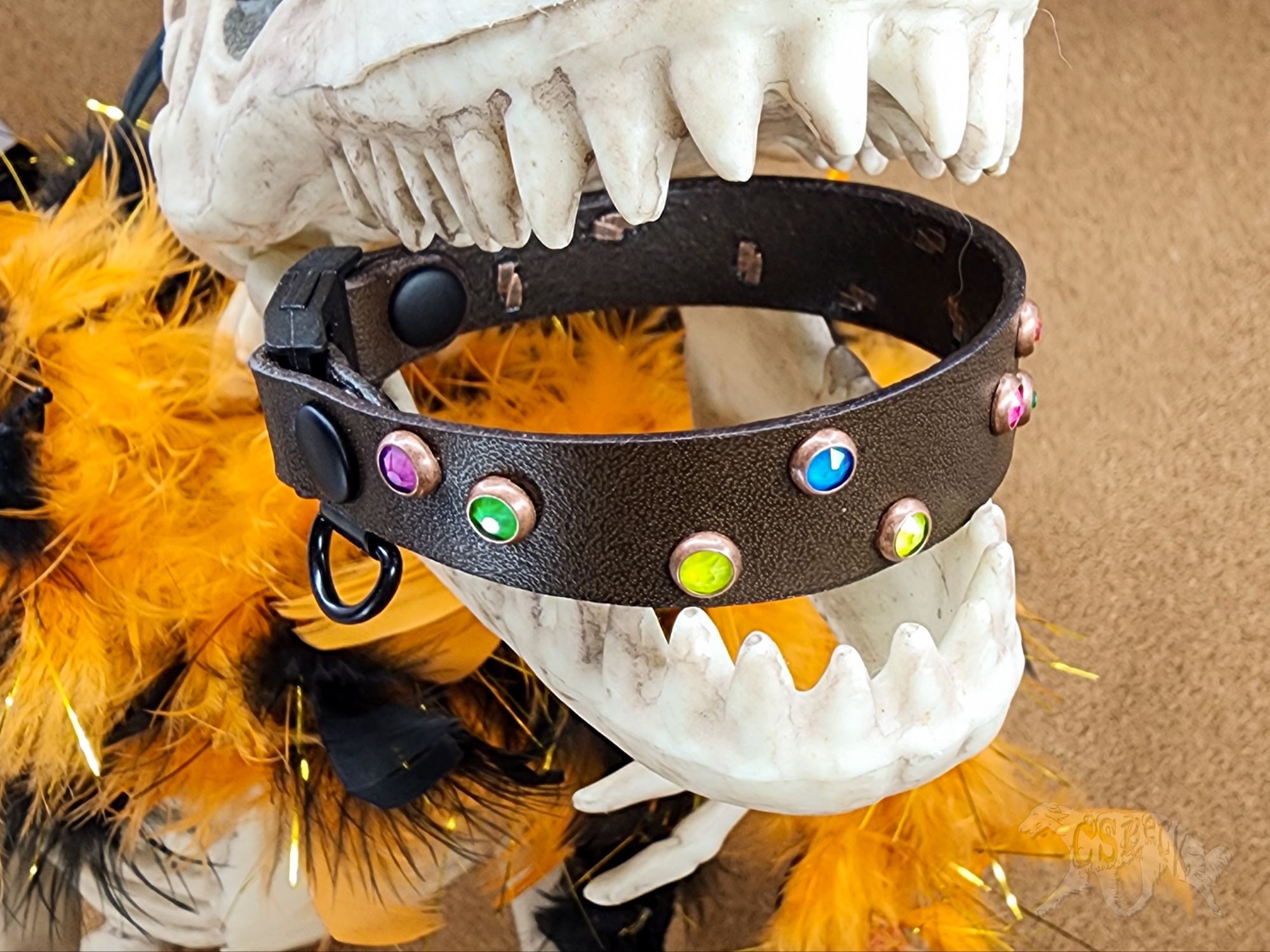 "Cosmic Brownie" Cat/Toy Dog Tag Collar ~7 7/8" - Image 3