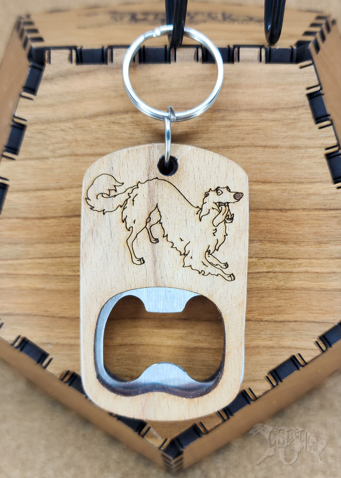 BOTTOMS UP Silly Silken Bottle Opener Keychain