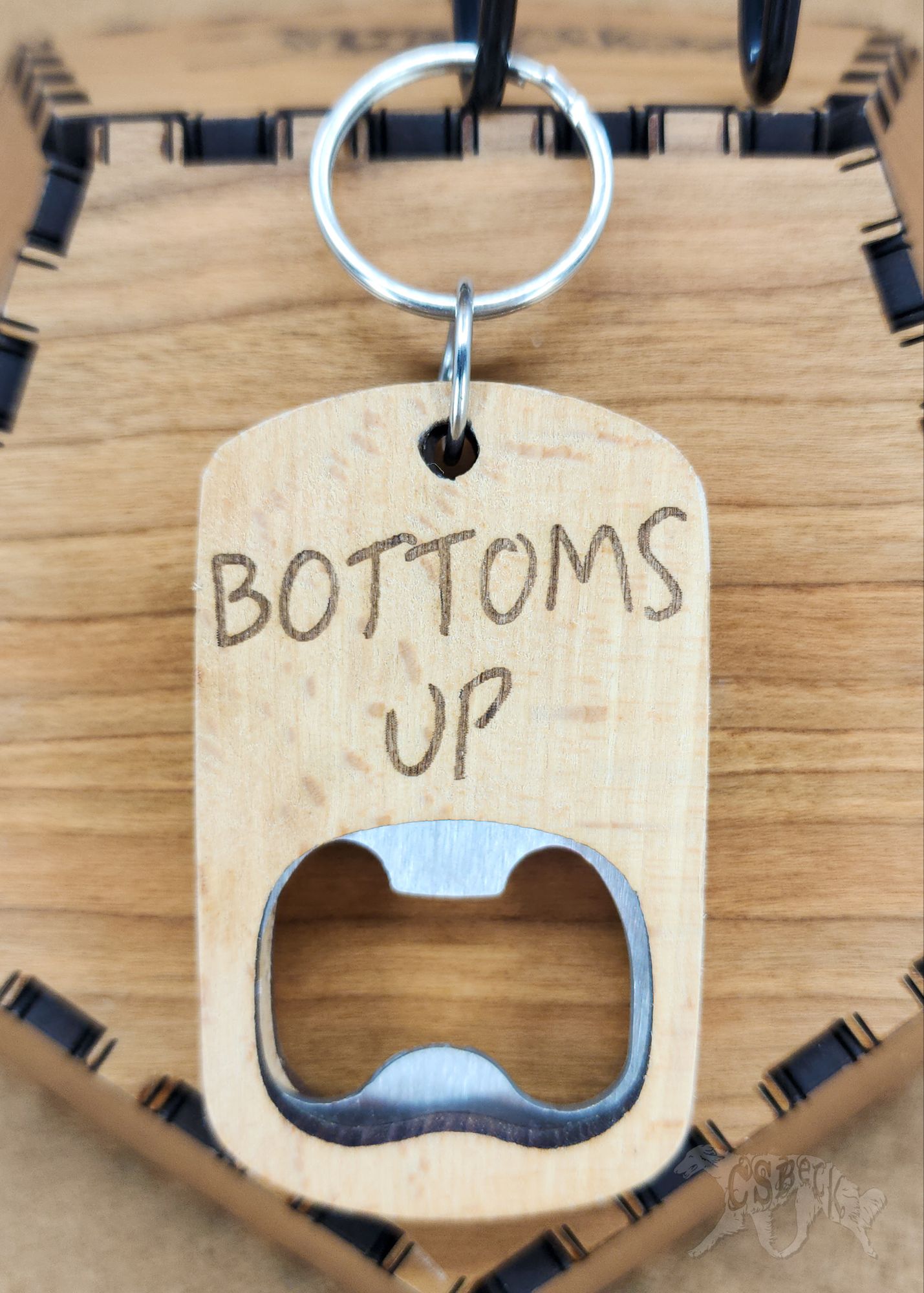 BOTTOMS UP Silly Silken Bottle Opener Keychain - Image 4